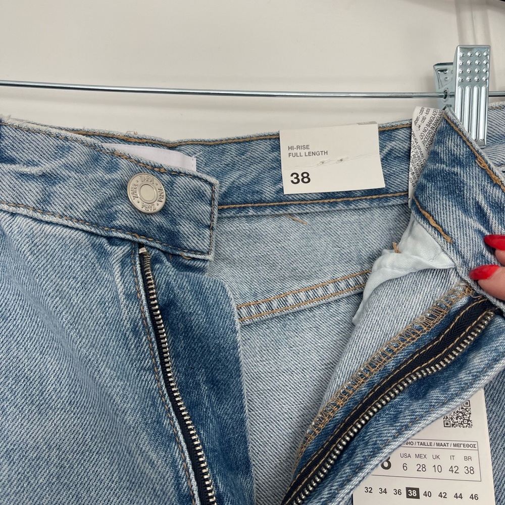 Zara NWT high rise full length jeans - Picture 2 of 5